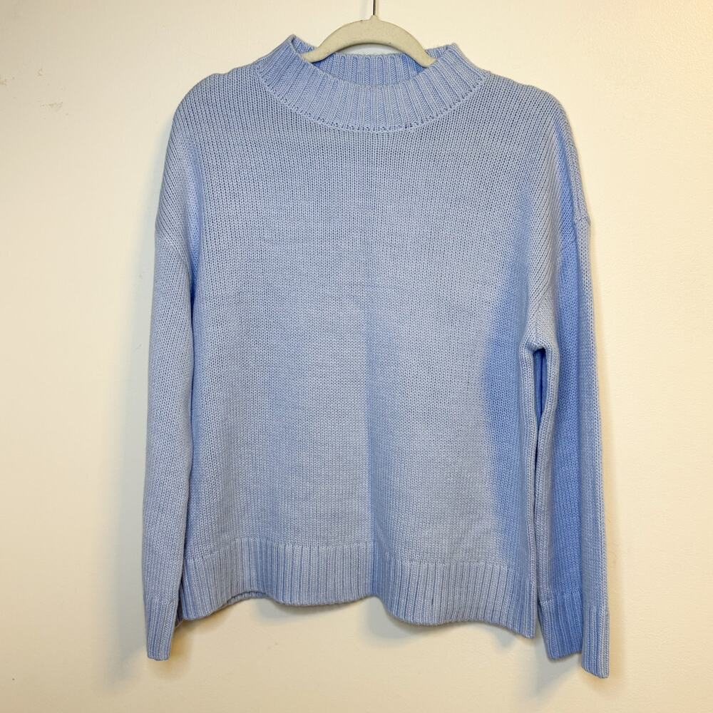 BTFBM Periwinkle Ribbed Mock Neck Sweater M